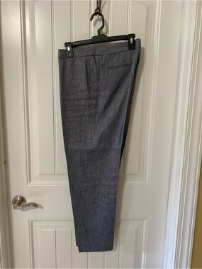 Anne Klein Straight Leg Dress Pants in navy heather